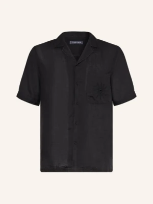 Frescobol Carioca Koszula Resortowa Alves Relaxed Fit Z Lnu schwarz