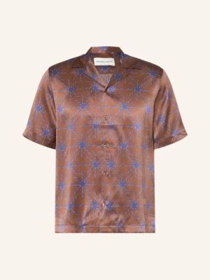 Frescobol Carioca Koszula Wypoczynkowa Roberto O Kroju Regular Fit, Wykonana Z Jedwabiu braun