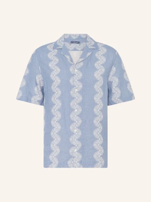 Frescobol Carioca Koszula Z Klapami Roberto Comfort Fit Z Lnu blau