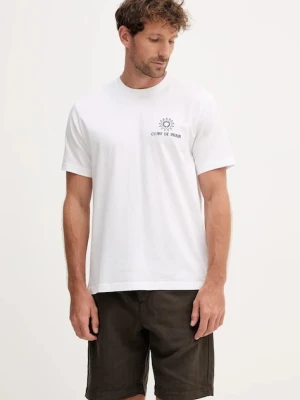 Frescobol Carioca t-shirt bawełniany męski kolor biały z aplikacją 2578.01