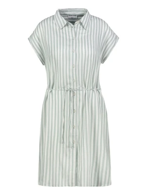 Fresh Made Sukienka koszulowa w kolorze biało-zielonym rozmiar: XL