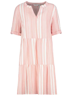 Fresh Made Sukienka w kolorze brzoskwiniowo-białym rozmiar: M