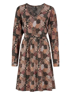 Fresh Made Sukienka w kolorze czarno-brązowym rozmiar: XS