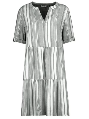Fresh Made Sukienka w kolorze szaro-białym rozmiar: L