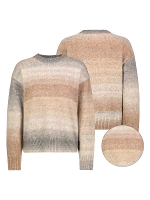 Fresh Made Sweter w kolorze beżowo-szarym rozmiar: S