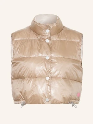 Frieda & Freddies Krótka Pikowana Kamizelka Maddy Z Dwustronnym Wykończeniem beige