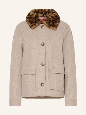 Frieda & Freddies Kurtka Amal Z Odpinanym Kołnierzem Z Sztucznego Futra beige