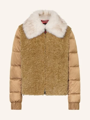Frieda & Freddies Kurtka Pikowana Alaina Z Mieszanki Materiałów beige