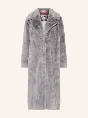 Frieda & Freddies Płaszcz Ze Sztucznego Futra Moonriver 2 Z Ozdobnymi Kamykami grau