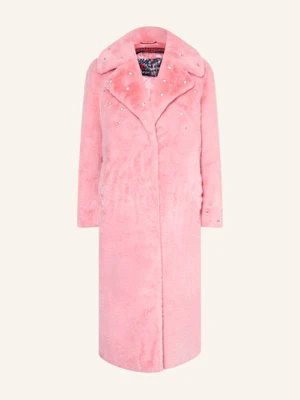 Frieda & Freddies Płaszcz Ze Sztucznego Futra Moonriver 2 Z Ozdobnymi Kamykami rosa