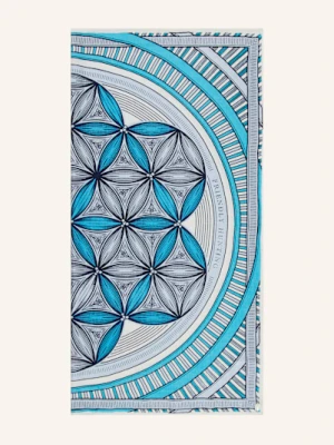 Friendly Hunting Chusta Jedwabna Flower Of Life blau