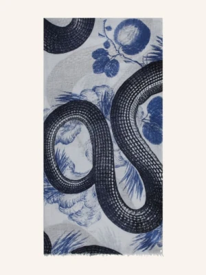 Friendly Hunting Kaszmirowy Szal Garden Eden blau