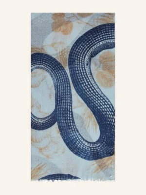 Friendly Hunting Kaszmirowy Szal Garden Eden blau