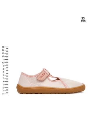 Froddo Kapcie Barefoot Canvas T-Bar G1700439-2 D Różowy