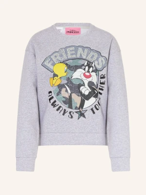 Frogbox Bluza Nierozpinana Z Ozdobnymi Kamykami grau