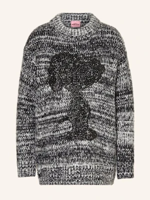 Frogbox Sweter Z Cekinami schwarz