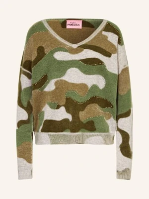 Frogbox Sweter Z Wełny Merino Z Ozdobnymi Kamykami gruen