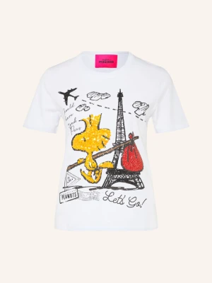 Frogbox T-Shirt Z Cekinami I Kamieniami Ozdobnymi weiss
