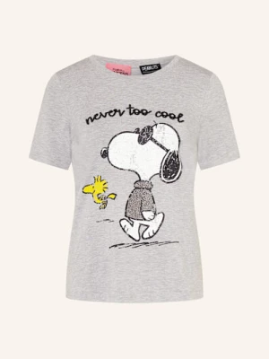 Frogbox T-Shirt Z Obszyciem Ozdobnymi Kamykami grau