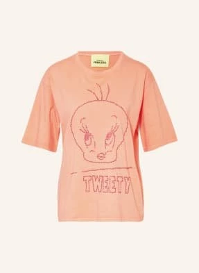 Frogbox T-Shirt Z Obszyciem Ozdobnymi Kamykami orange