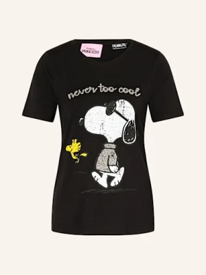 Frogbox T-Shirt Z Obszyciem Ozdobnymi Kamykami schwarz