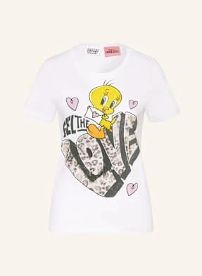 Frogbox T-Shirt Z Obszyciem Ozdobnymi Kamykami weiss