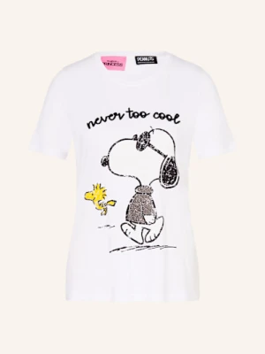 Frogbox T-Shirt Z Obszyciem Ozdobnymi Kamykami weiss