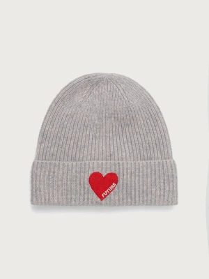 From Future czapka beanie damska kaszmirowa szary