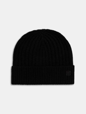 FROM FUTURE czapka kaszmirowa kolor czarny ABO03515