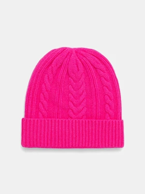 FROM FUTURE czapka kaszmirowa kolor różowy ABO02487