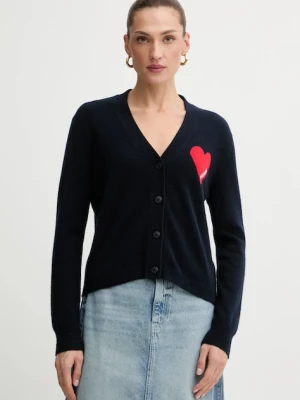 FROM FUTURE kardigan kaszmirowy kolor granatowy WPC01131
