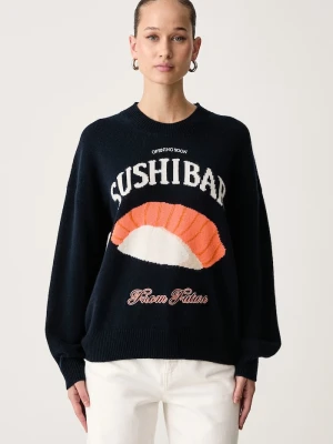 From Future sweter damski kaszmirowy granatowy