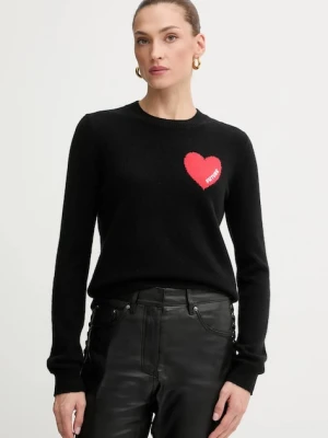 FROM FUTURE sweter kaszmirowy damski kolor czarny lekki WPR01195