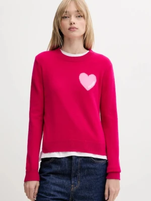 FROM FUTURE sweter kaszmirowy damski kolor różowy lekki WPR01195