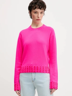 FROM FUTURE sweter kaszmirowy damski kolor różowy WPR02606