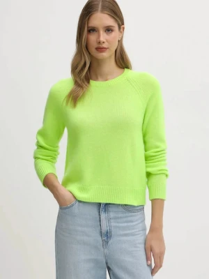 FROM FUTURE sweter kaszmirowy damski kolor zielony WPR00005