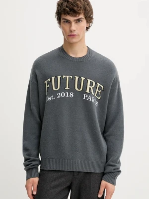 FROM FUTURE sweter kaszmirowy męski kolor szary lekki MPR03345