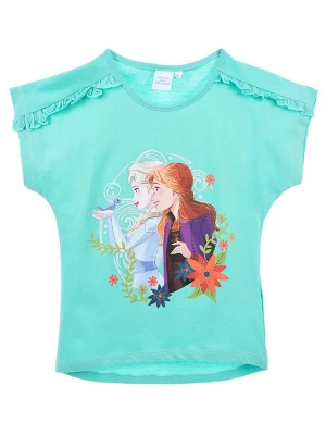 FROZEN Koszulka "Frozen" w kolorze turkusowym ze wzorem rozmiar: 128