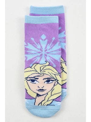 FROZEN Skarpety "Kraina Lodu" w kolorze błękitno-fioletowym rozmiar: 31-34