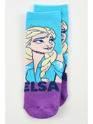 FROZEN Skarpety "Kraina Lodu" w kolorze błękitno-fioletowym rozmiar: 31-34