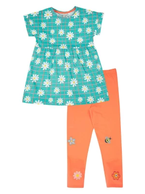 Frugi 2-częściowy zestaw "Delilah" w kolorze turkusowo-pomarańczowo-białym rozmiar: 62/68
