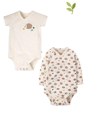 Frugi Body (2 szt.) w kolorze kremowym rozmiar: 68/74