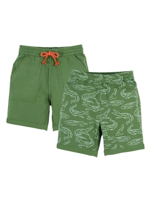 Frugi Dwustronne szorty "Croc Time" w kolorze khaki rozmiar: 116/122