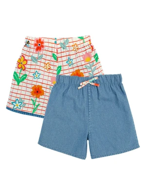 Frugi Dwustronne szorty "Marigold" w kolorze niebiesko-czerwono-białym rozmiar: 98/104