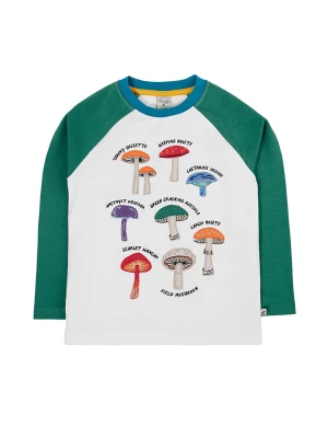 Frugi Koszulka "Ace" w kolorze biało-zielonym rozmiar: 104/110