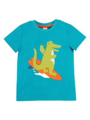 Frugi Koszulka "Carsen" w kolorze turkusowo-zielonym rozmiar: 128/134
