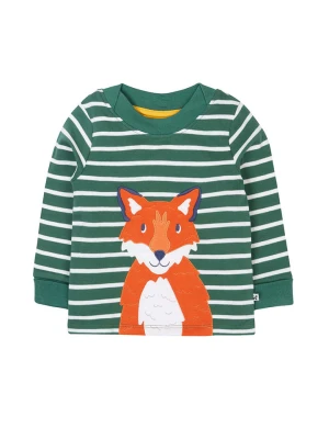 Frugi Koszulka "Easy On" w kolorze zielono-białym rozmiar: 98/104