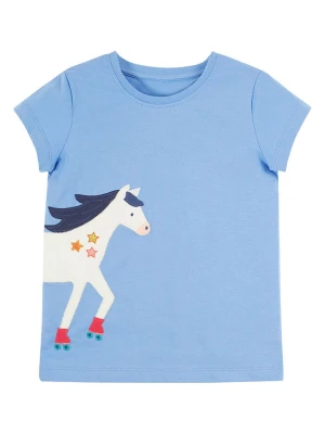 Frugi Koszulka "Elise" w kolorze błękitno-białym rozmiar: 122/128