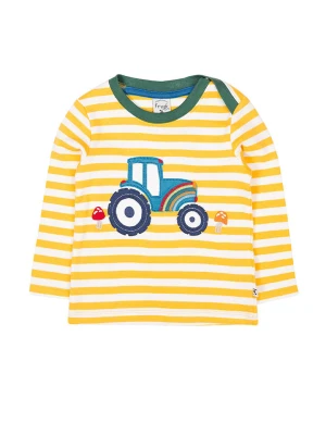 Frugi Koszulka "Orion" w kolorze żółto-białym rozmiar: 104/110