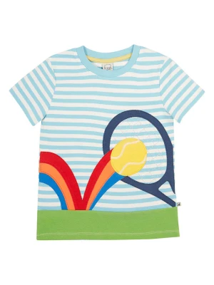 Frugi Koszulka "Penryn Panel" w kolorze błękitno-zielono-żółtym rozmiar: 122/128